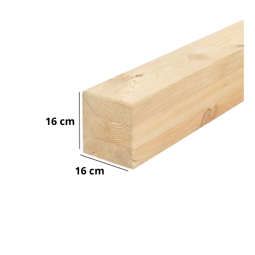 TRAVE LAMELLARE ABETE GL24 CM.16X16
