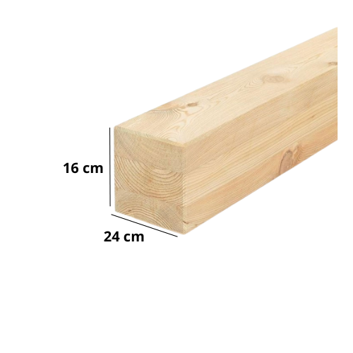 TRAVE LAMELLARE ABETE GL24 CM.16X24