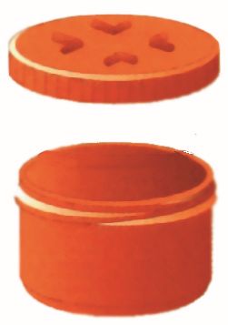 TAPPO A VITE PVC ROSSO