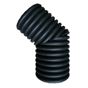 CURVA PER TUBO CORRUGATO NERO 45°