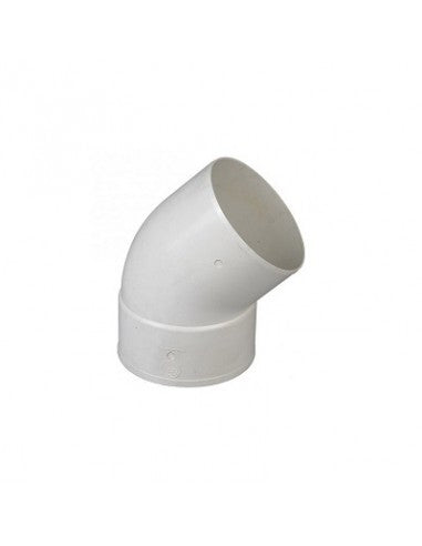 CURVA PVC BIANCO 45°