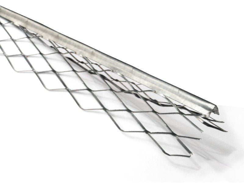 PARASPIGOLO IN ALLUMINIO GRIGLIATO PER INTONACO MM.40 MT.2,80