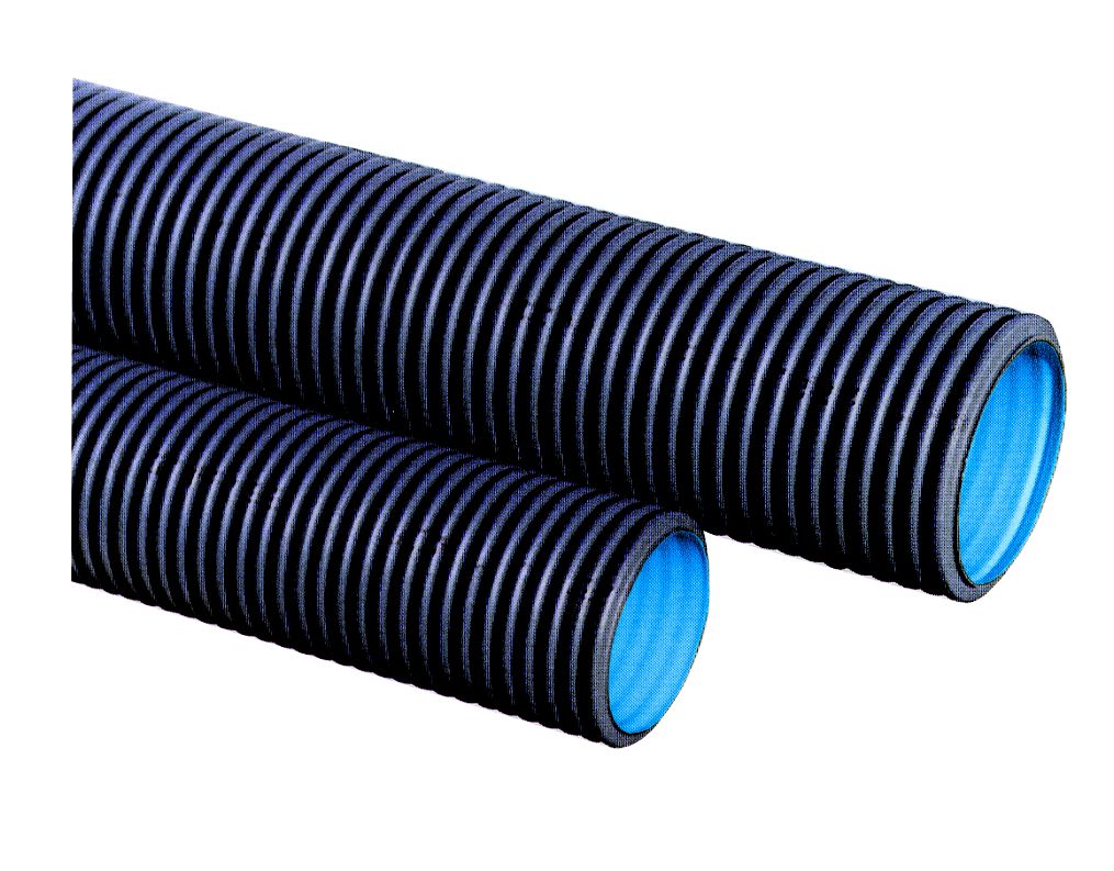 TUBO POLIETILENE CORRUGATO NERO DOPPIA PARETE MT.6