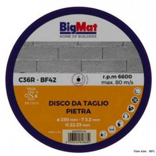 DISCO PIETRA MM.230X3,2X22,23 BIGMAT