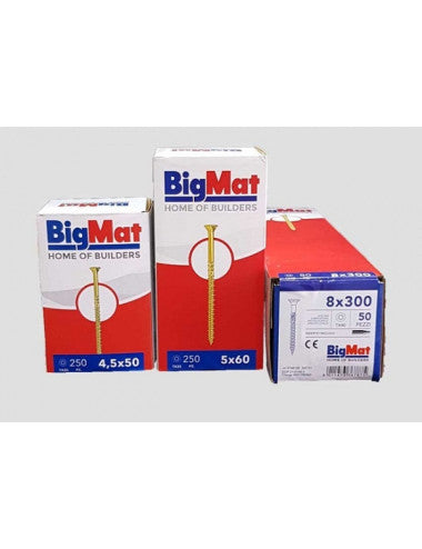 VITE PER LEGNO GIALLA TORX
FILETTO PARZIALE BIGMAT