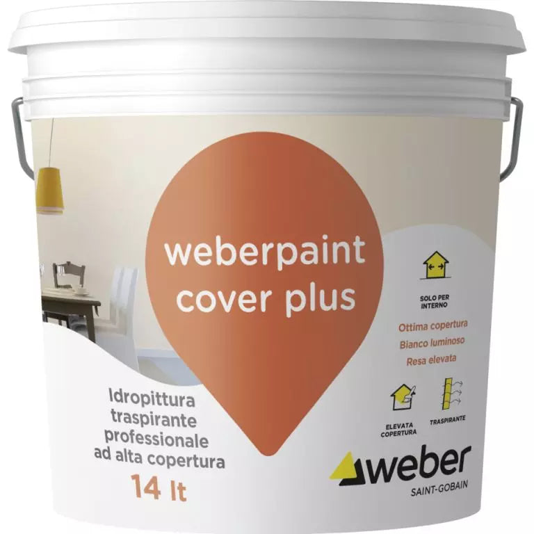 WEBER PAINT COVER PLUS BIANCO LT.14