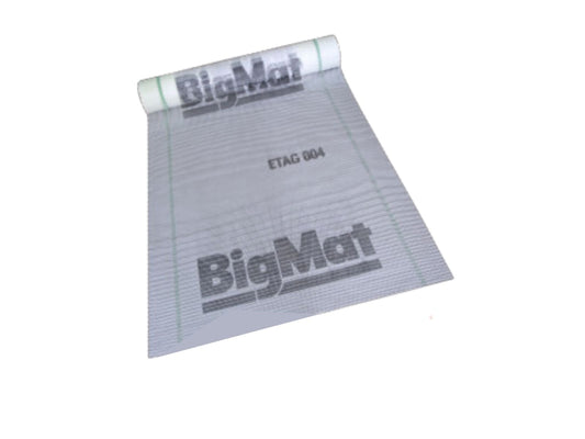 RETE IN FIBRA DI VETRO MM.4X4 GR.155 H. MT.1X50 GLASSTEX CERT."BIGMAT"