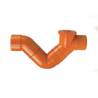 SIFONE PVC  ROSSO TIPO FIRENZE CON UN TAPPO MM.140