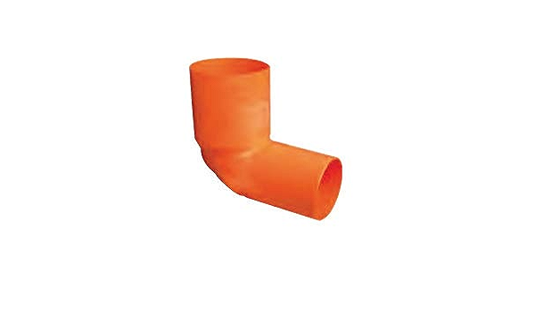 CURVA PVC ROSSO WC ALTA MM.100