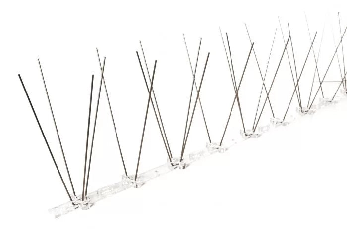 DISSUASORE PER PICCIONI RIGIDO CON BASE E SPINOTTI INOX MT.1
