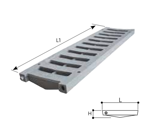 GRIGLIA PER CANALE PVC CM.50 PESANTE 130 "REDI"