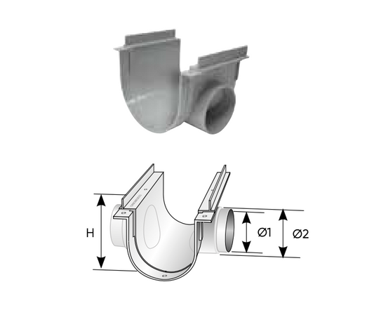 GIUNTO PER CANALE MODULARE PVC ALTO 130 "REDI"