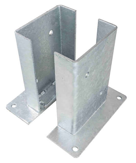 PORTAPILASTRO DOPPIO ZINCATO  SPESSORE MM.4